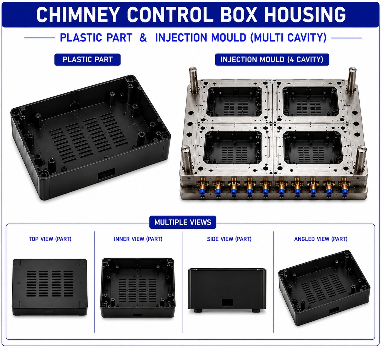 Chimney Plastic Control Box Housing Mould and Moulding Service